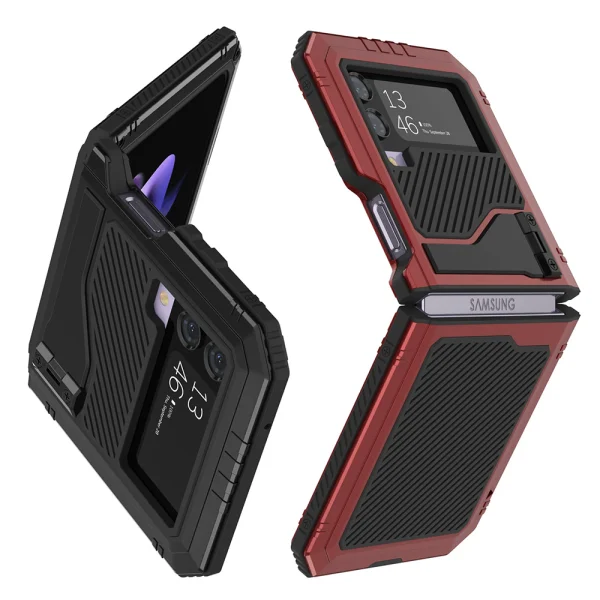 Lunatik Galaxy Z Flip 4 metal case black red