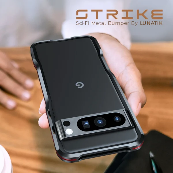 lunatik strike google pixel 8 pro metal bumper case aluminum