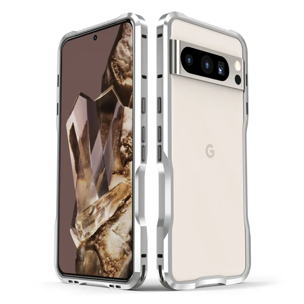 lunatik strike google pixel 8 pro metal bumper silver