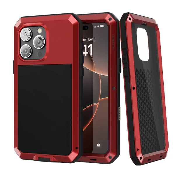 lunatik iphone 16 pro max case taktik extreme red