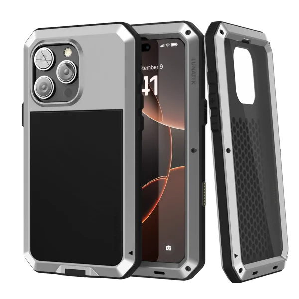 lunatik iphone 16 pro case taktik extreme silver