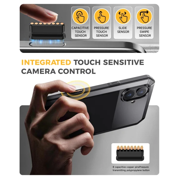 lunatik iPhone 16 plus camera touch control button