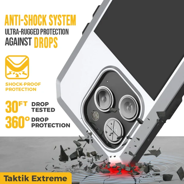 shockproof case lunatik silver