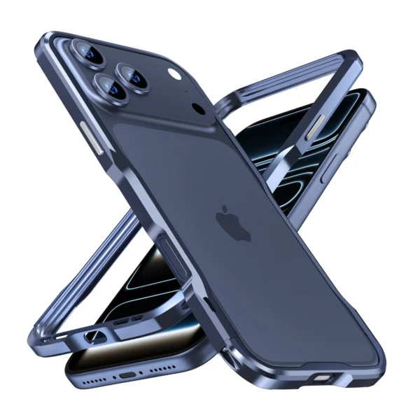 Lunatik iphone 17 pro max bumper case blue aluminum strike