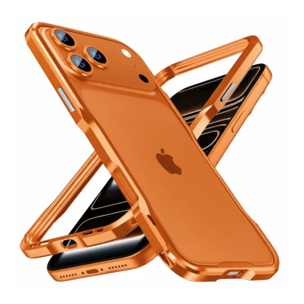 Lunatik iphone 17 pro max bumper case cosmic orange aluminum strike