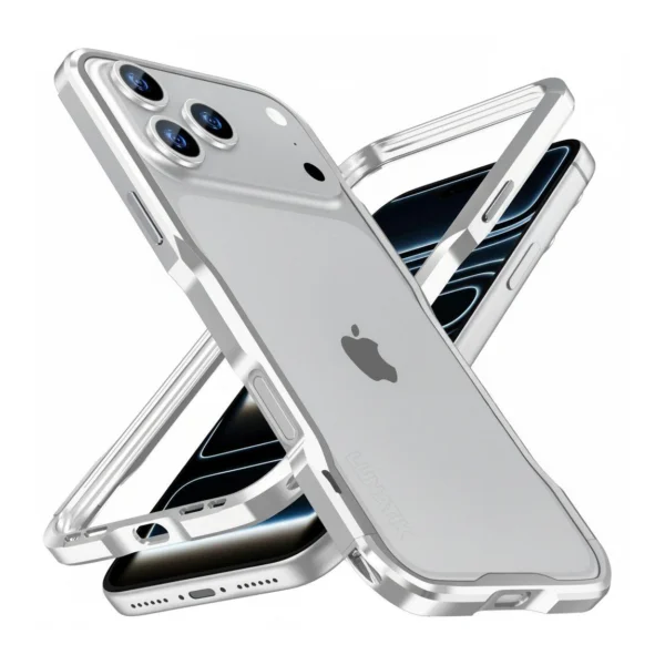 Lunatik iphone 17 pro max bumper case silver aluminum strike